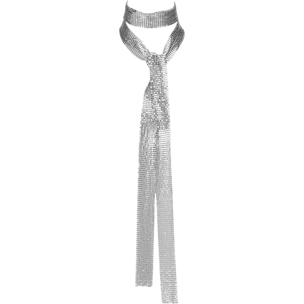 Paljetthalsduk Silver color_name Silver