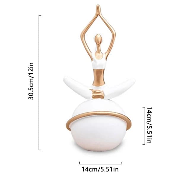 Yogafigurer Yogaställningsskulpturer VIT D D Vit D-D