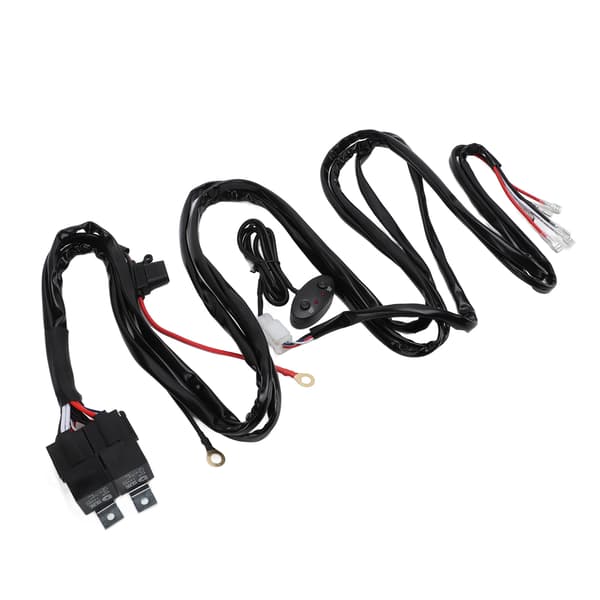 High/Low Beam Headlight Wiring Harness LED Work Light Relay Switch 200cm Long for Offroad Motorcycles Pickup Trucks