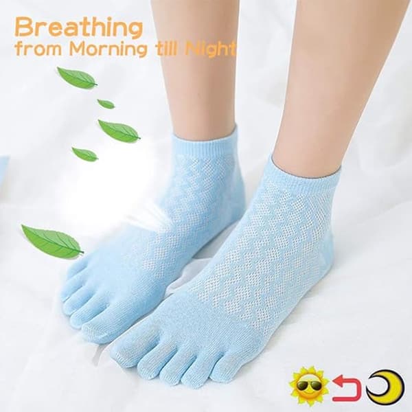 Women's Low Ankle Socks, 6 Pairs, Smooth Toe Seam, Size 39-42, Antibacterial