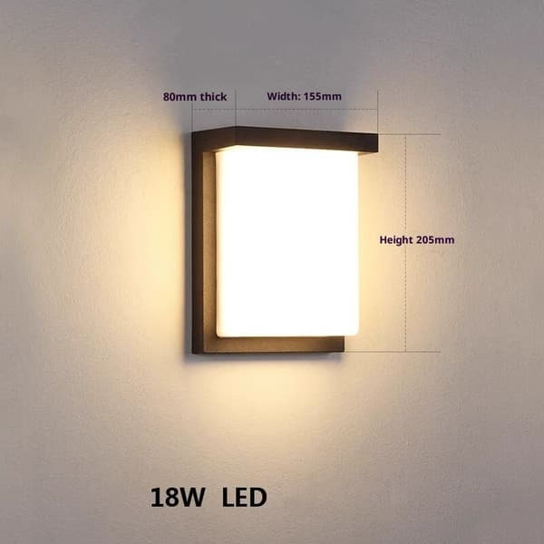 LED 8 \" ulkoseinävalaisin, ulko-oven talon valaisin | 18W | Ulkovalaistus