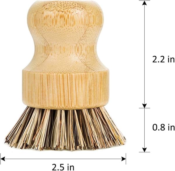 Diskborste - Ekologisk Bambu 2-pack Mini Hållbar Skrubb för Kök
