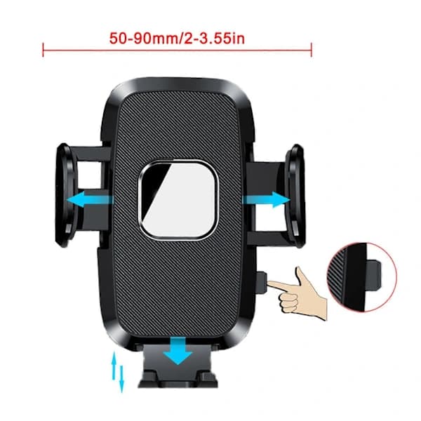 360° Rotating Phone Holder Super Stable & Anti-Shake Car Mobile Stable Mount for Car Dashboard Windshield Air Vent