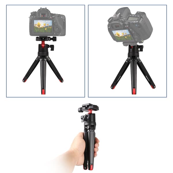 Mini stativ bordstativ med 360° kulehode og 1/4 skrue