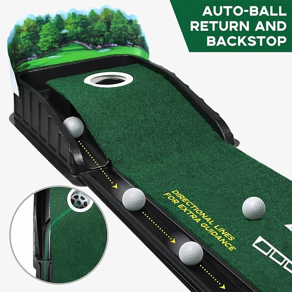 HUAEN GOLF ACCELERATOR PRO Indendørs Puttingmåtte med Automatisk Boldretur og Hulopsamler PM002-3D PM002-3D