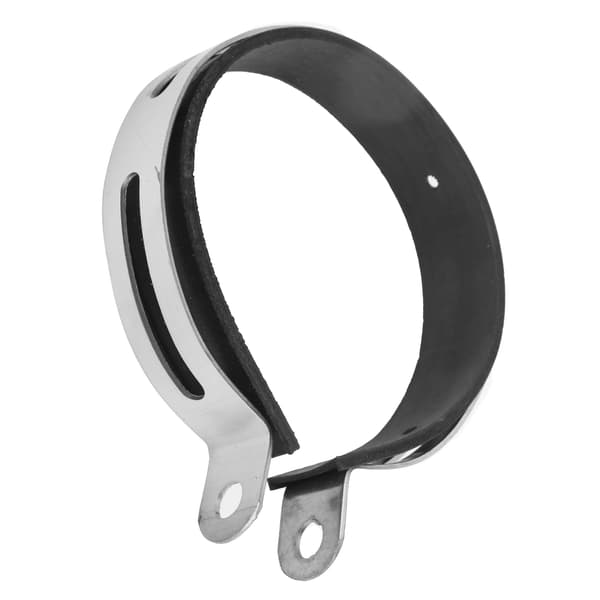 Motorcykeludstødningsklemme Fast Ring Rustfrit Stål Clip med Gummistrop Universale Dele