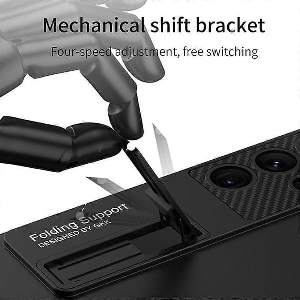 For Samsung Galaxy S22 Ultra 5G GKK Ultra-thin Shockproof Phone Case with Holder