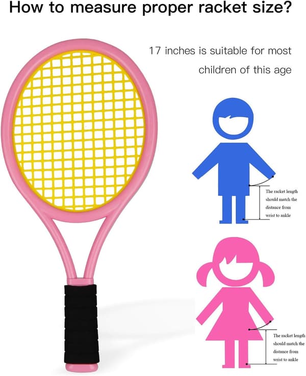 Tennisracket för barn med väska, badmintonbollar för barn (över 3 år), utomhus-/inomhuslek för småbarn