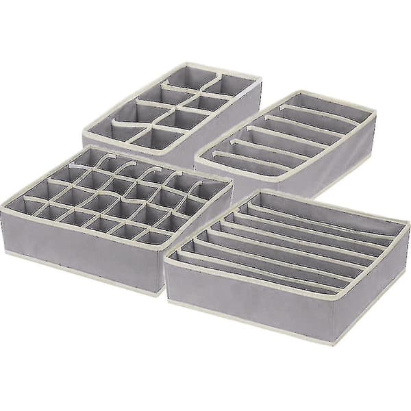 Undertøysskuffeorganisator Klesskuffer Organisatorer For Å Spare Tid (Grå)