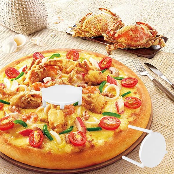 100 stk. Pizza Saver Stand Hvid Plast Stativ Stabelbar Fastgørelsesstativ 100PCS