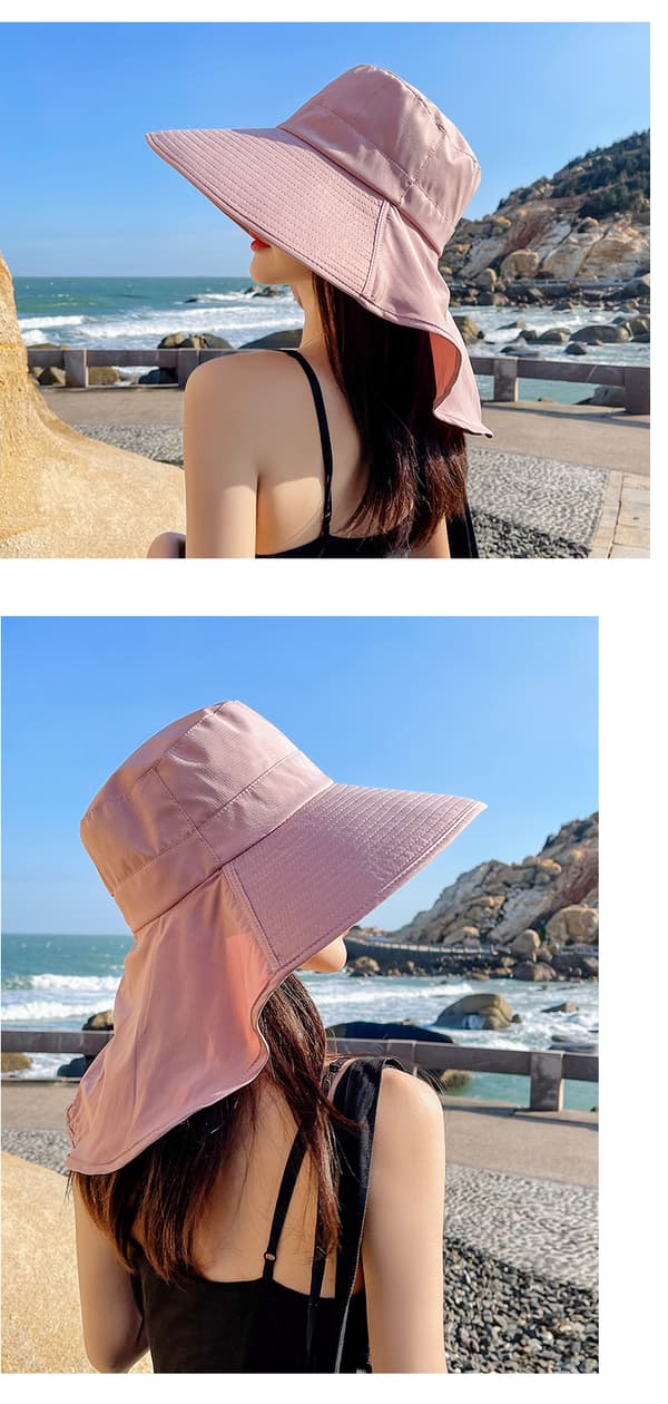 Rosa farve Dame strandhat foldbar bred skygge sommerhat Floppy Hat Strand Bucket Hat Havehat