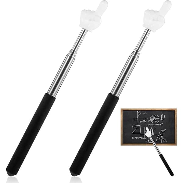 2-delt sett - Uttrekkbar pekepenn - 17-55 cm - Svart