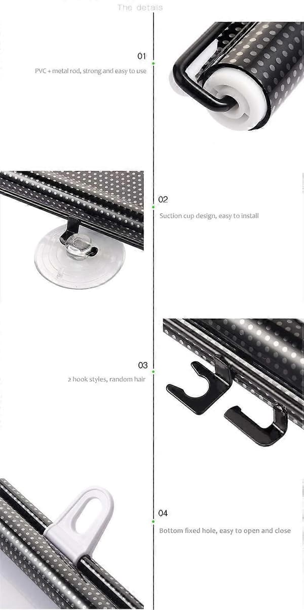 Suction cup roller blind window curtain sun protection blackout roller and sun protection no drilling required 58x125cm