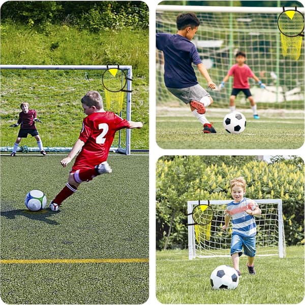 Fodboldmål - Krydsmål med boldnet - Fodboldmålsnet - Fodboldmål - Målnet