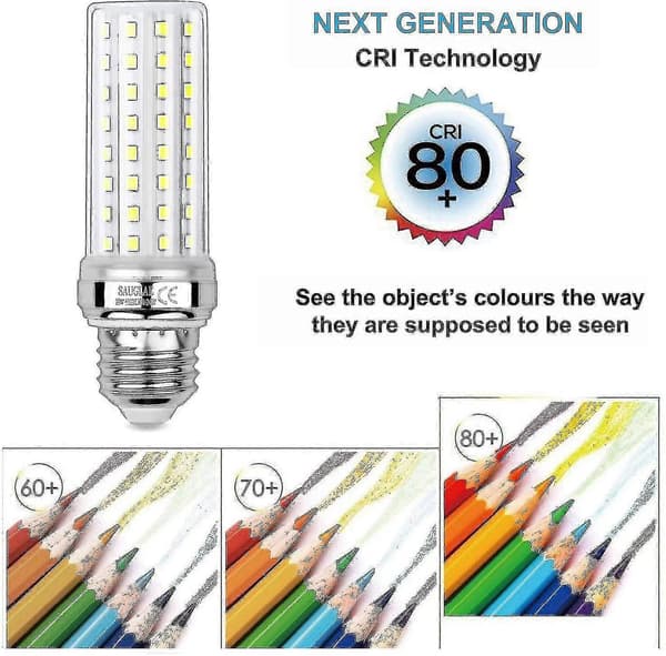 20W LED Corn Bulb, Equivalent to 150W Incandescent Bulb, 6000K Cool White, E27 Edison Screw Bulb, 3 Pieces