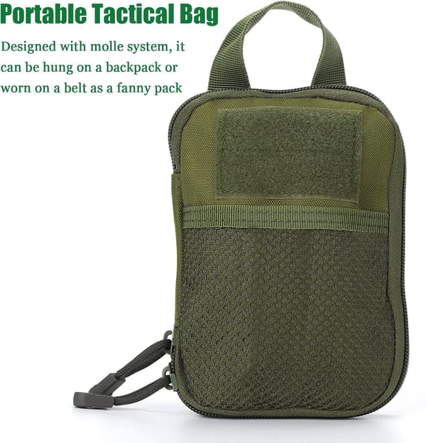 Nylon Militär Midjeväska Utomhus Sportväska Grön