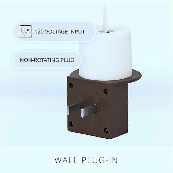 Flameless Candle Night Light Patented Flickering Real Flame Effect Plugs Into Outlet - Dusk To Dawn
