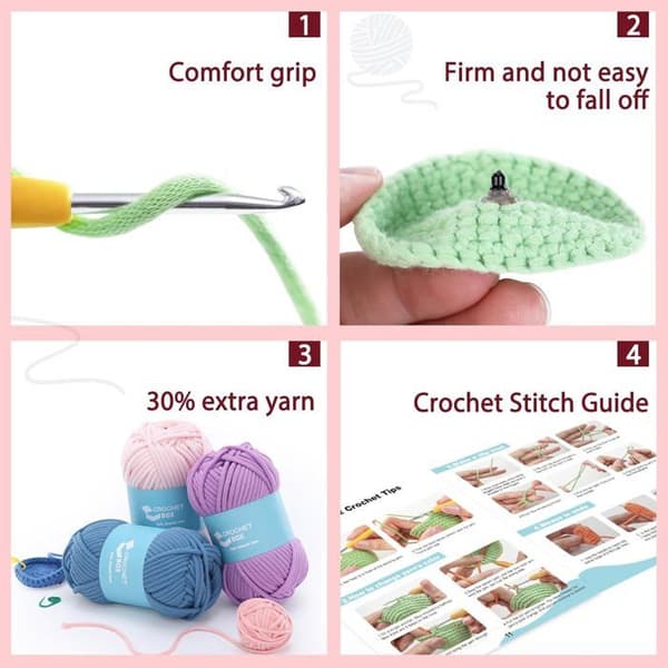 Hæklekit til voksne begyndere - Hæklekit til begyndere med salamander til børn, DIY fødselsdagsgave