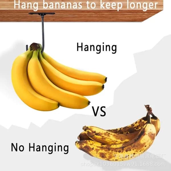 2 stk Banankrog Bananhænger Bananholder