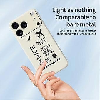 Kompatibelt Cover til iPhone 17 Pro, Boardingkortmønster, Print, Lige Kant, TPU Telefonbagside (Grøn)