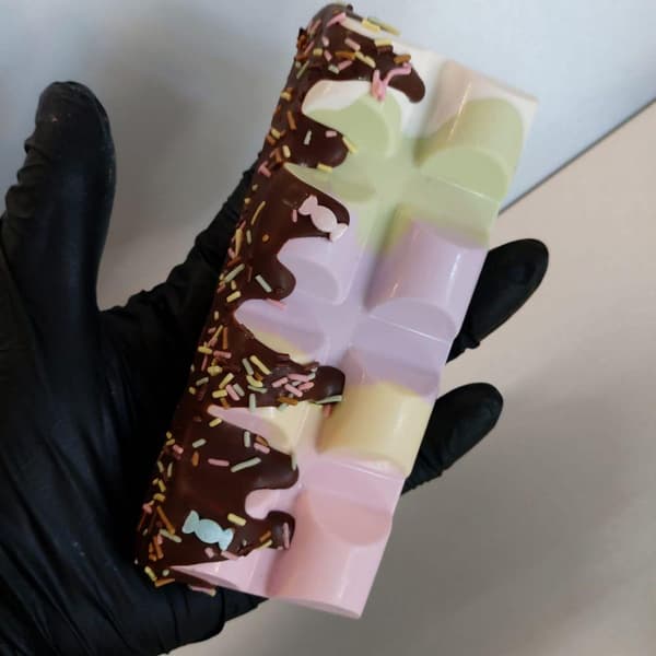 Pralineform Chokoladeblok Chokoladeform - BWB 9697 - Special 3-delt form Transparent transparent