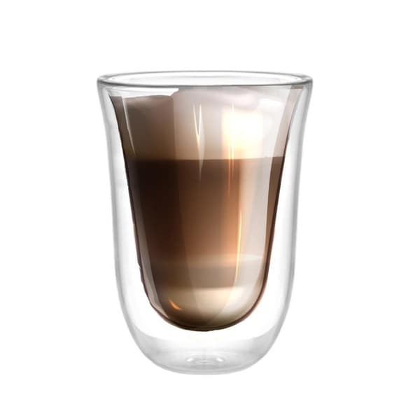Dobbeltvegget kaffeglass - 220 ml Transparent transparent