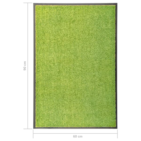 vidaXL Dørmatte vaskbar grønn 60x90 cm Grön green