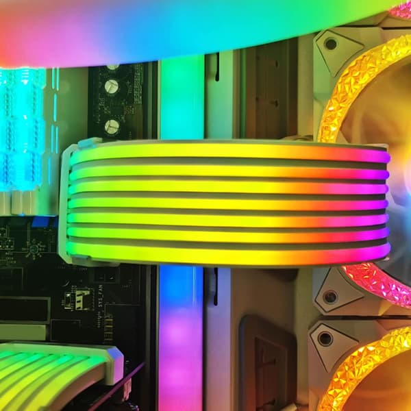 ARGB lysstrimmel, 5V 3-pin bundkort ekstern strømforsyning neon lysstrimmel til PC Mod blødt lys