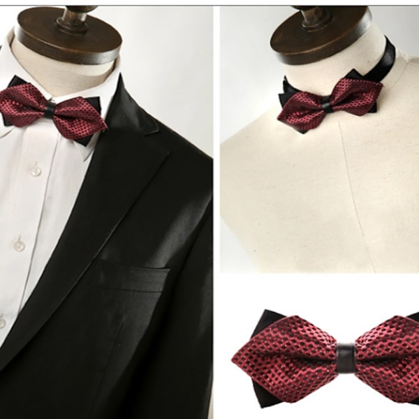 10 st spetsiga flugor i läder och polyester för män (r