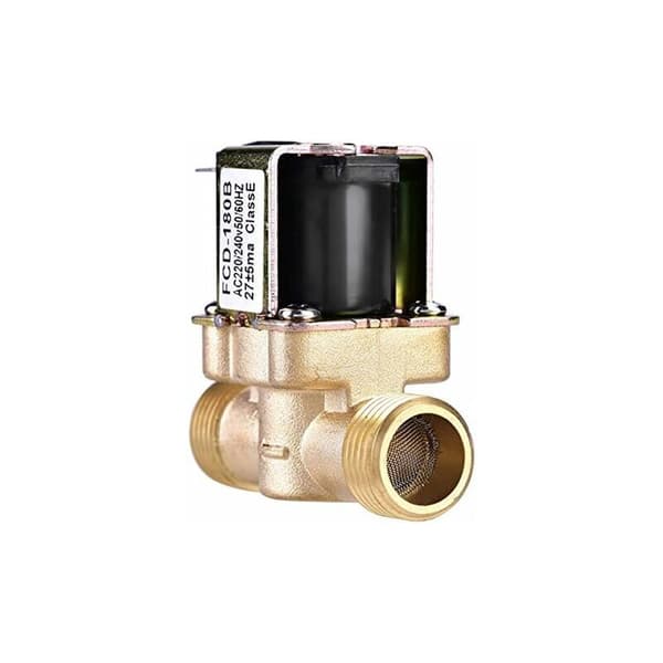 Elektrisk magnetisk messing magnetventil 1/2 AC 220V N/C normalt lukket strømningsventil for vannkontroll