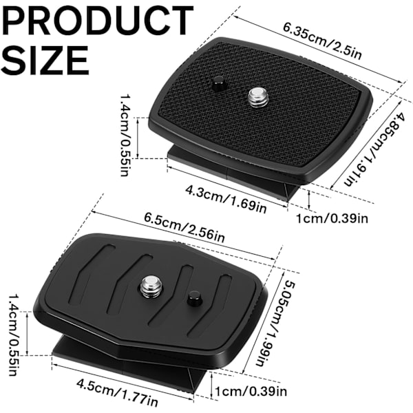 Stativ Quick Release Plade Kamerapakke 43mm 45mm Tilbehør