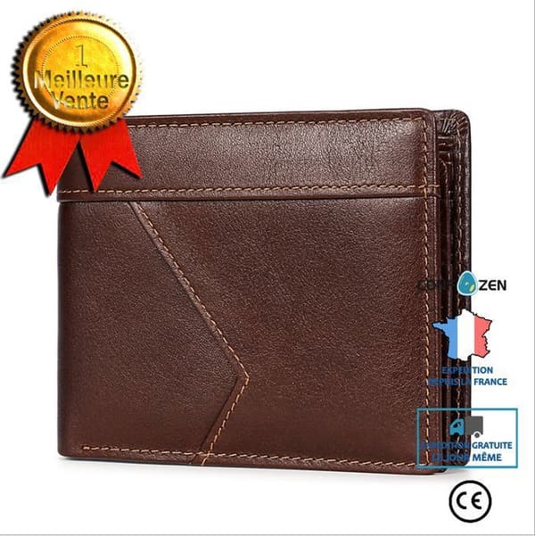 Lommebok - Oljet skinn - RFID-tyverisikring - Myk - 3 rom