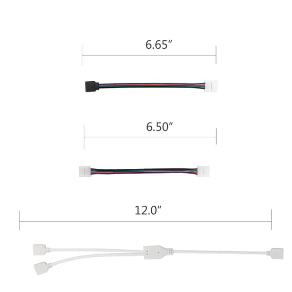 LED-kontakt, Inkluderer 14 L-formede kontakter, 4 LED-strip-koblinger