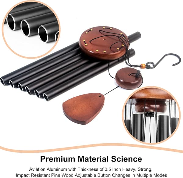 Large Aluminum Wind Chimes Create a Zen Atmosphere, Suitable