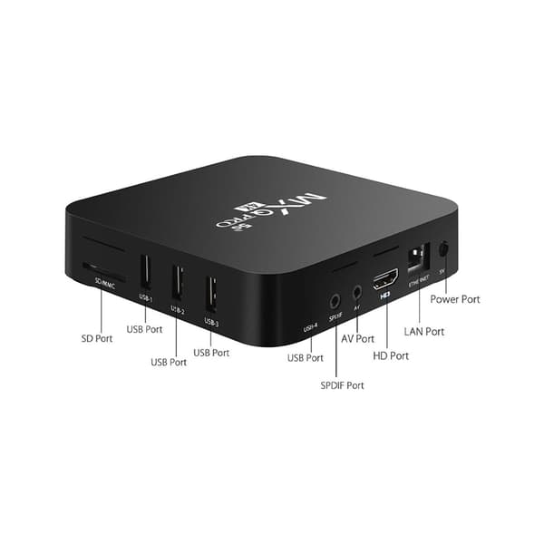 MXQ Pro 5G 4K Android TV 14.0 -boksi, RAM 1GB ROM 8GB Android Smart Box Dual 2.4G/5G Band WiFi Quad Core -kotimediasoitin