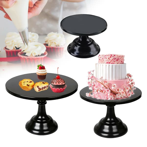 Metalkagestativ, 8 tommer søjlestil cupcake display stativ dessertbakker