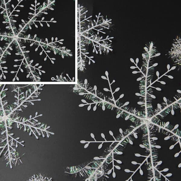 Snøfnugg Girlander Julevindusdekorasjon Hvit Snøfnugg 3 stk (15cm) White Snowflake 3pcs (15cm)