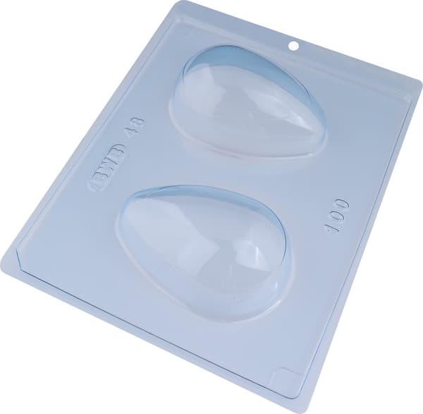 Pralinform Egg 100g - BWB 48 - Spesiell 3-delt form Transparent transparent