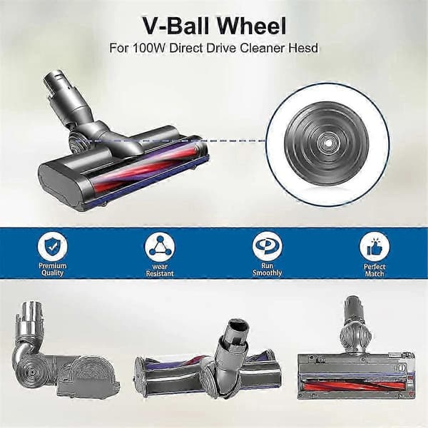 V-Ball Wheel for Dyson V10 V11 V15 Vacuum Cleaner 100W Direct Drive Vacuum Head, Wheel Replacement
