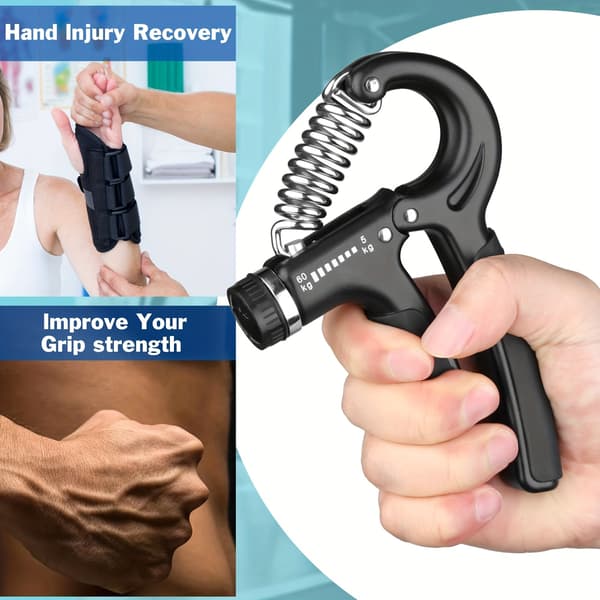Grip Strength Trainer, Håndgrebstræner Styrker med justerbar modstand 5-60 kg
