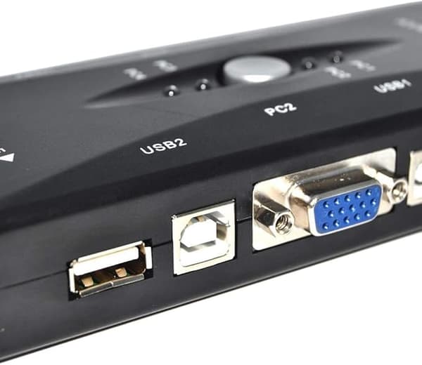 Splitter, 4-porters USB 2.0 Switch Vekselboksadapter og USB-kabel