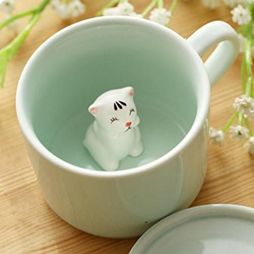 Kaffe Melk Te Keramiske Krus - 3D Dyre Morgenkopp Beste Gave til Morgen Drikke, og Bursdager, for Jenter Kvinner Gutter B B
