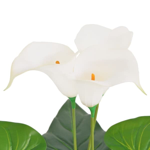 vidaXL Kunstig Kalla med potte 85 cm hvit Vit white