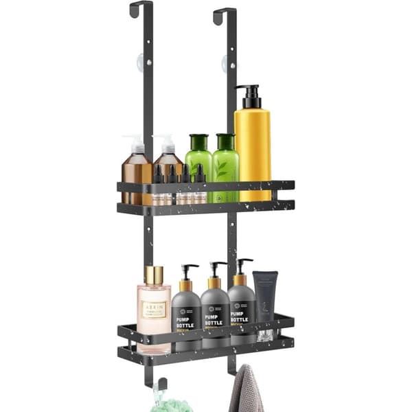 Justerbar Hængende Brusehylde - 740350120mm, 1-pak, Sort