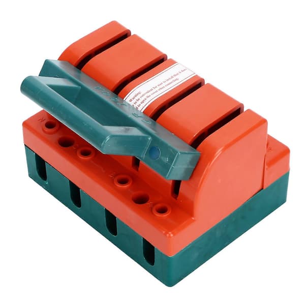 Knife Switch Safety Switch 4P Single Pole 100A AC 380V Terminal Connection Disconnect Knife Switch for Circuit Breaker