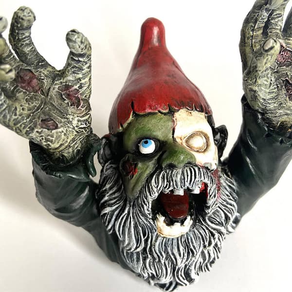 Zombie-tomtar Staty För Trädgården Läskig Tomte Dvärg Ornament