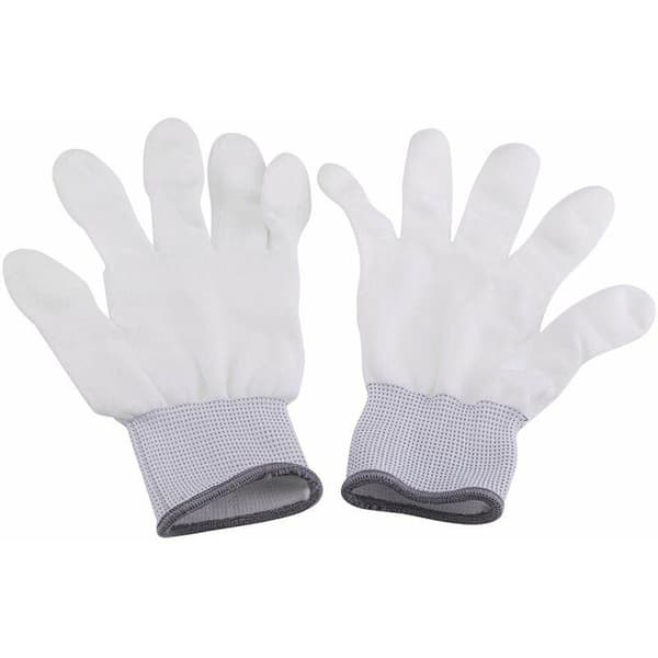 1 Pair Anti-Static Non-Slip PU Coated Finger Gloves (L)