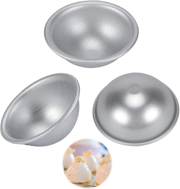 3-delt kuppel, aluminiumsform for kaker, puddingform