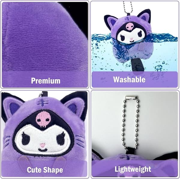 Kuromi-avaimenperä – 15 cm, pehmoavainperä, pehmolelu, reppukoriste