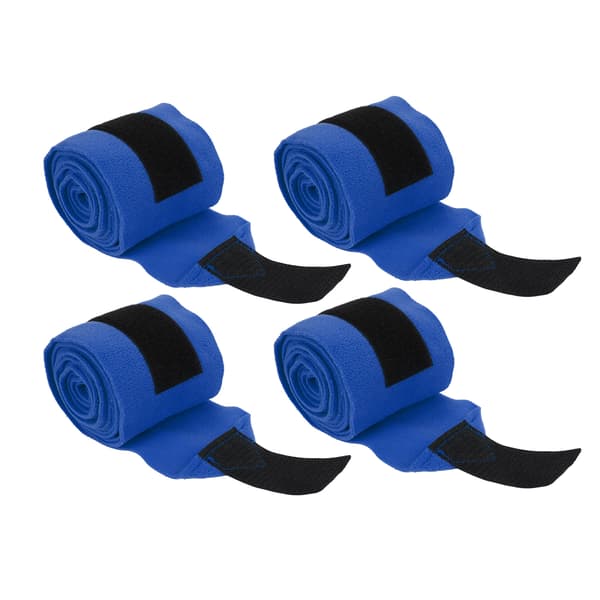 Self-adhesive Double-sided Fleece Horse Leg Wraps Training Exercise Blue 4pcs